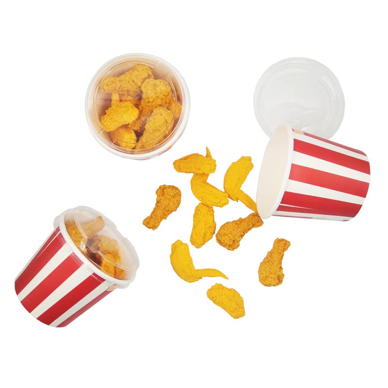 Dreamm Food Erasers 27 Pack Fried Chicken Desk Pet Erasers for Kids Cute Fun School Supplies Prize Gifts Party Favors - Image 2