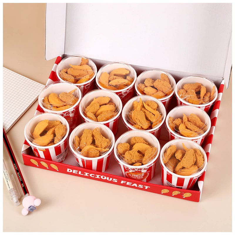 Dreamm Food Erasers 27 Pack Fried Chicken Desk Pet Erasers for Kids Cute Fun School Supplies Prize Gifts Party Favors - Image 3