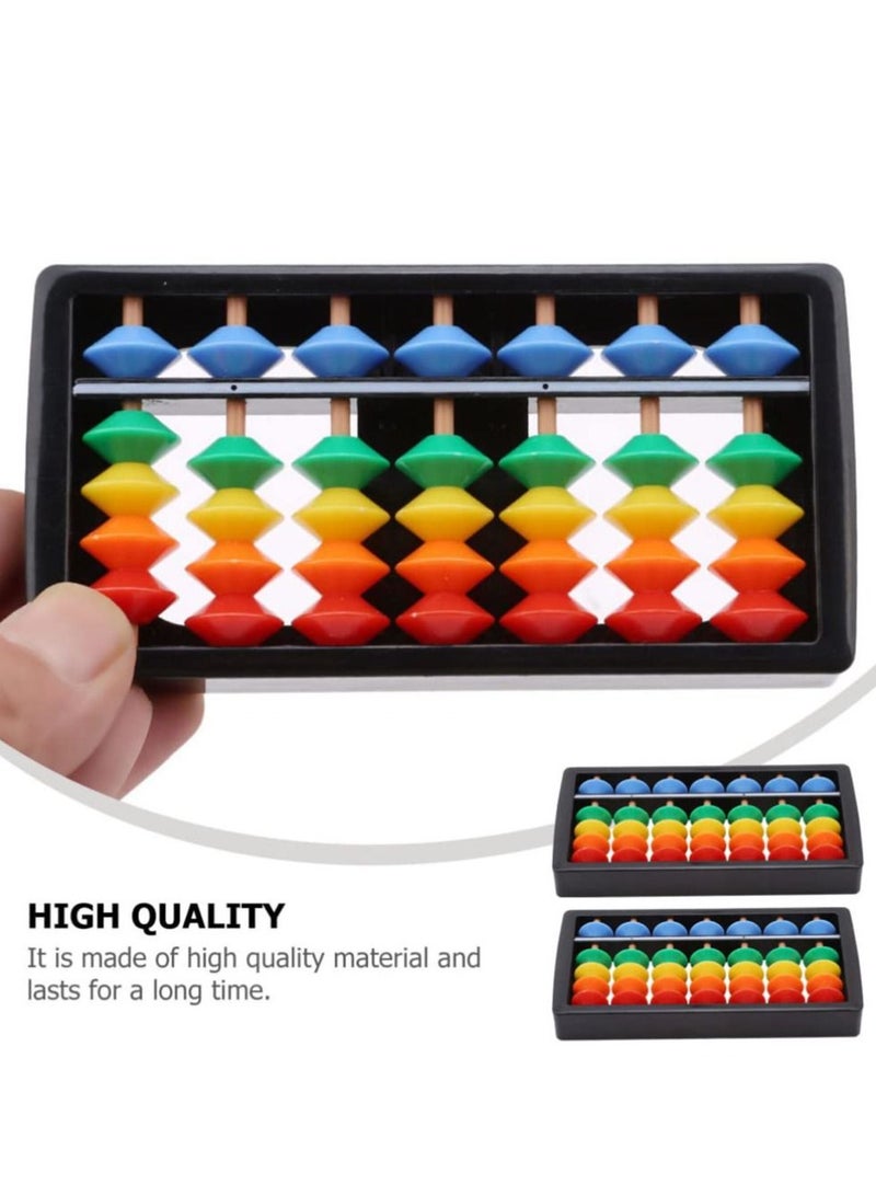 KASTWAVE 3pcs Chinese Abacus Rainbow Color Column Soroban Vintage Chinese Calculator Math Counting Tool Toy for Students Kid - Image 3