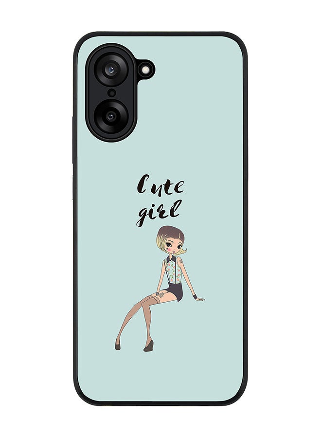 Stylizedd For OnePlus Nord CE5 / Ace 5 Racing Case,Slim fit Camera Protection, Shockproof Thin Phone cover  - Shy Cute Girl