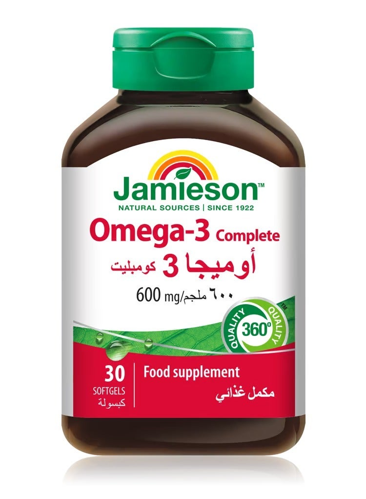 Jamieson Omega 3 Complete 600 mg 30 Capsules