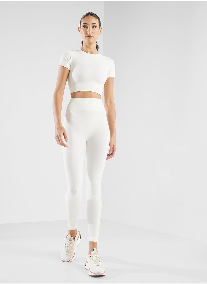 FRWD Cropped Fitted T-Shirt & High Rise Legging Set  - Image 1