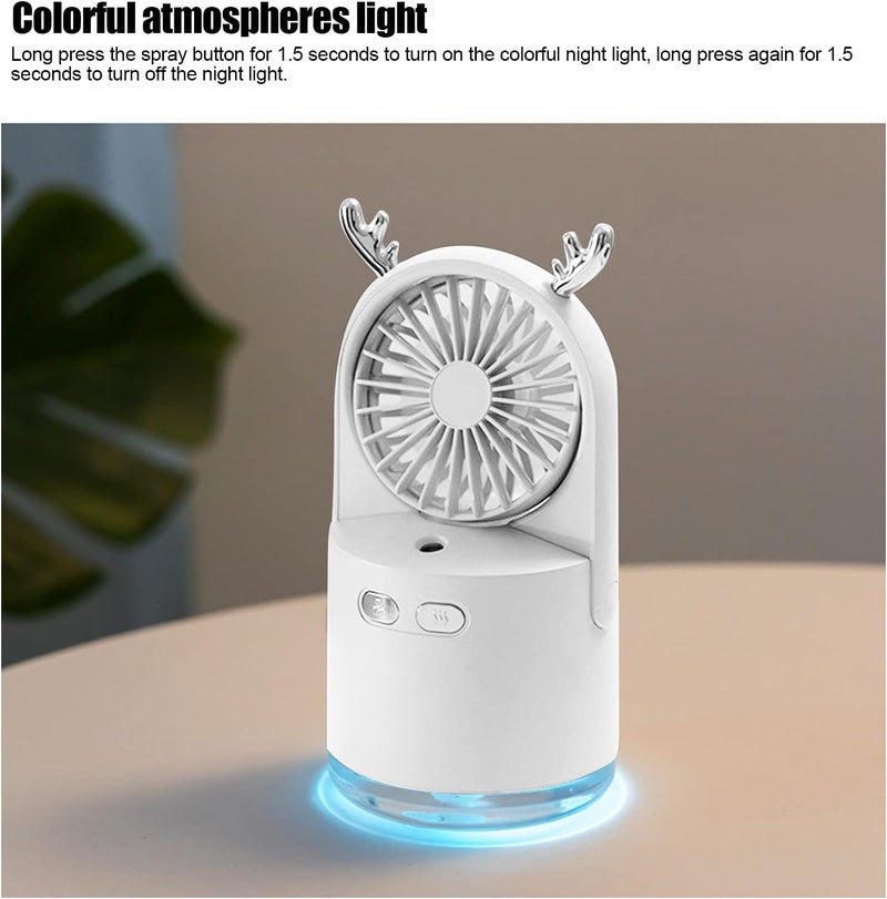 klarako Spray Fan, Portable Handheld Misting Fan, 2 In 1 Usb Charging Spray Fan, Skin Moisturizing Misting Fan For Home Office Travel Hiking Camping(#1) - Image 2