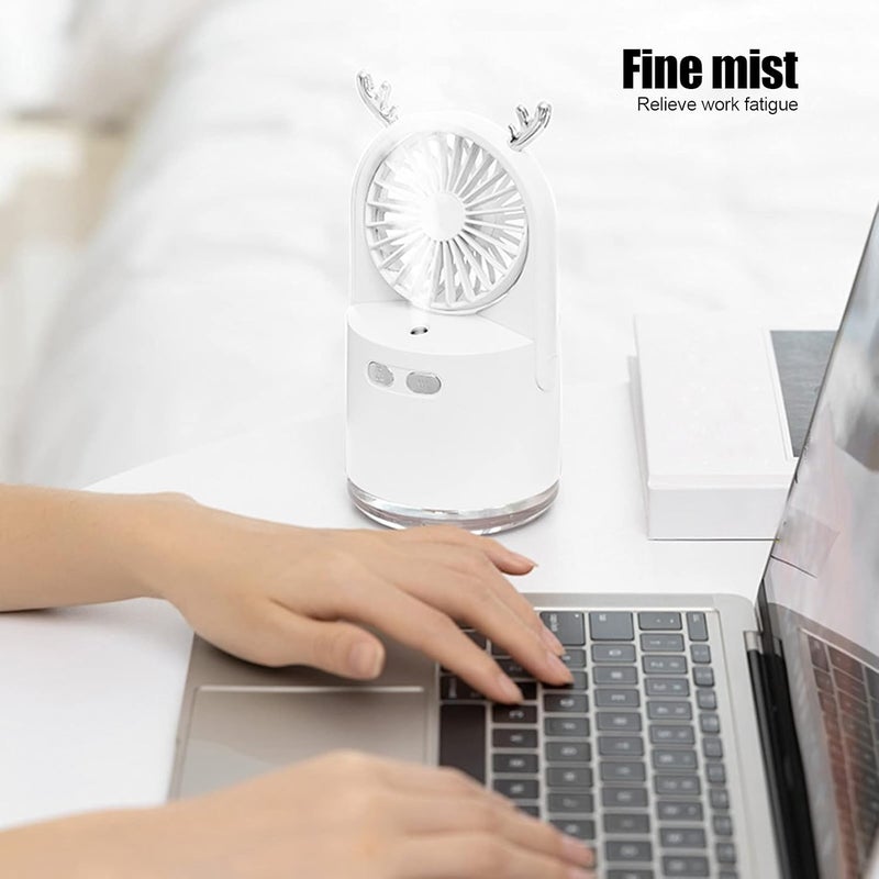 klarako Spray Fan, Portable Handheld Misting Fan, 2 In 1 Usb Charging Spray Fan, Skin Moisturizing Misting Fan For Home Office Travel Hiking Camping(#1) - Image 3