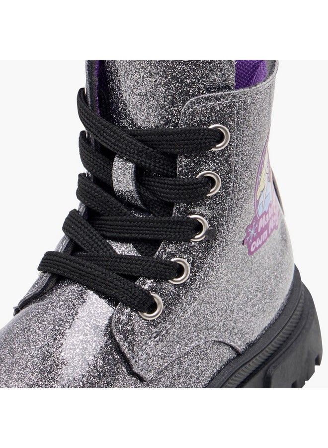 Disney Girls Frozen Print Ankle Boots with Zip Closure  - Image 4