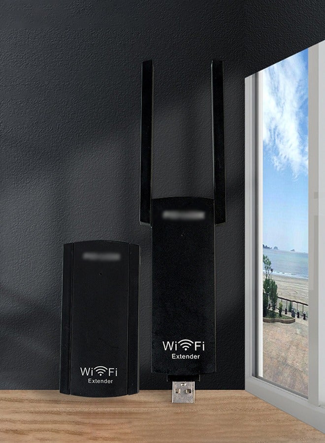 Portable 300M Foldable Dual Antenna USB Range Extender Router Repeater AP Amplifier for Smartphone/Laptop/Desktop - Image 2