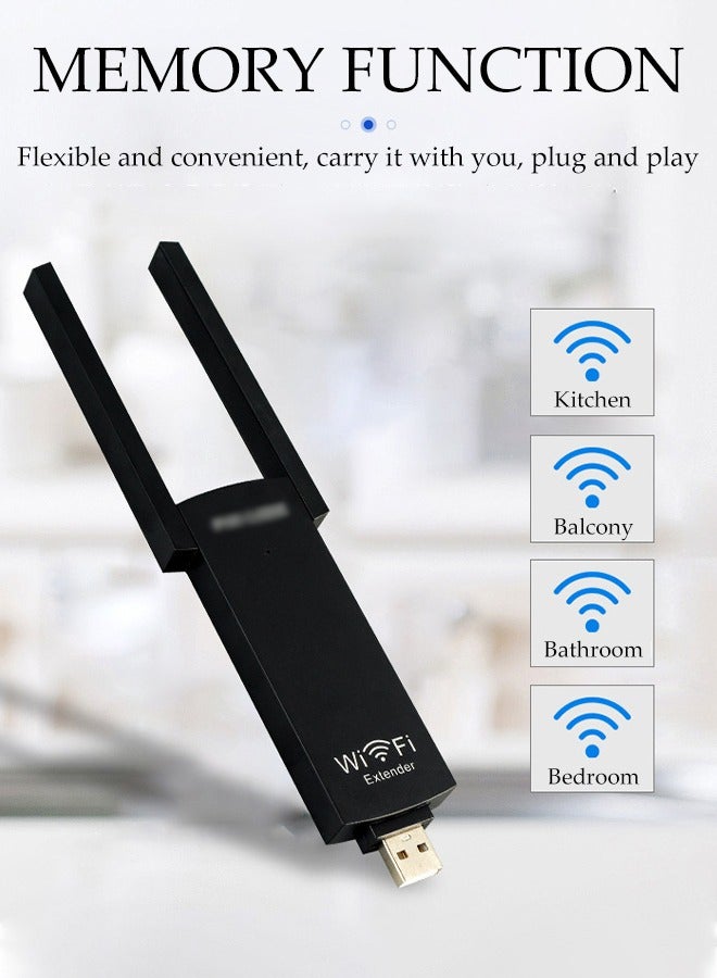 Portable 300M Foldable Dual Antenna USB Range Extender Router Repeater AP Amplifier for Smartphone/Laptop/Desktop - Image 5