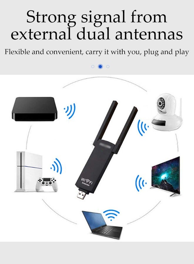 Portable 300M Foldable Dual Antenna USB Range Extender Router Repeater AP Amplifier for Smartphone/Laptop/Desktop - Image 4