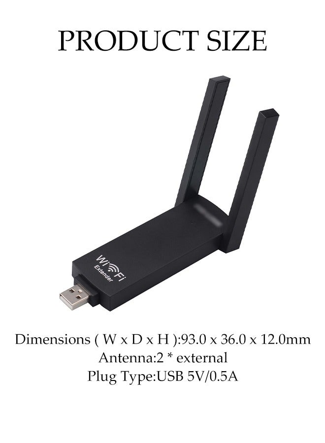 Portable 300M Foldable Dual Antenna USB Range Extender Router Repeater AP Amplifier for Smartphone/Laptop/Desktop - Image 3