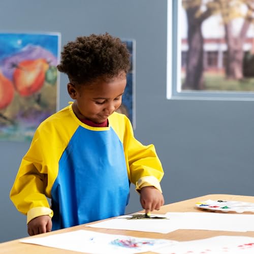 School Smart مئزر فني كامل الحماية من الفينيل، من 3 إلى 6 سنوات، بألوان متعددة - Image 3