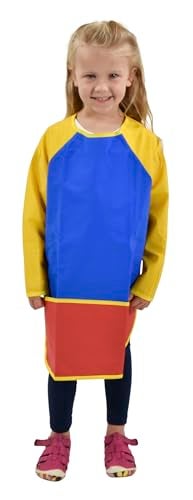School Smart مئزر فني كامل الحماية من الفينيل، من 3 إلى 6 سنوات، بألوان متعددة - Image 1