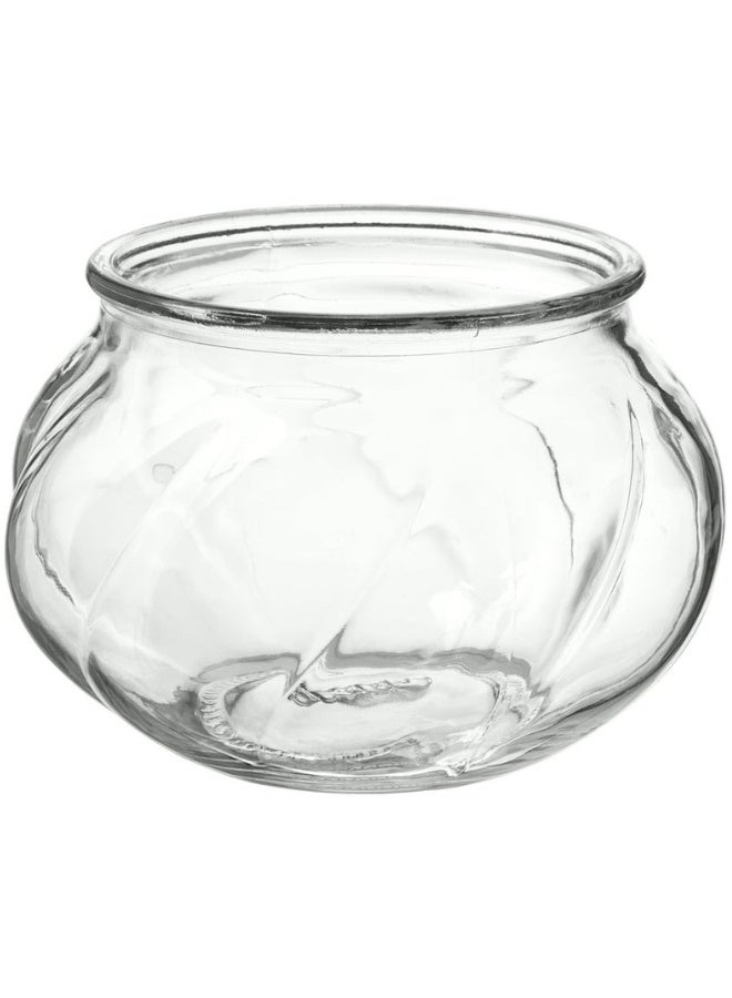 أيكيا مزهرية زجاج شفافة حديثة – ارتفاع 8 سم × قطر 12 سم، مزهرية ديكورية لترتيب الزهور لغرفة المعيشة، غرفة النوم، والمكتب - Image 2