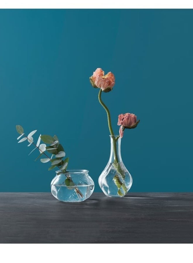 أيكيا مزهرية زجاج شفافة حديثة – ارتفاع 8 سم × قطر 12 سم، مزهرية ديكورية لترتيب الزهور لغرفة المعيشة، غرفة النوم، والمكتب - Image 5