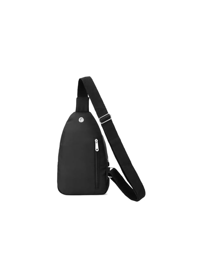 S-TOP Small Crossbody Sling Bag Sling Backpack,Chest Bag Daypack Fanny Pack Cross Body for Outdoors Hiking Traveling,Black - Image 2