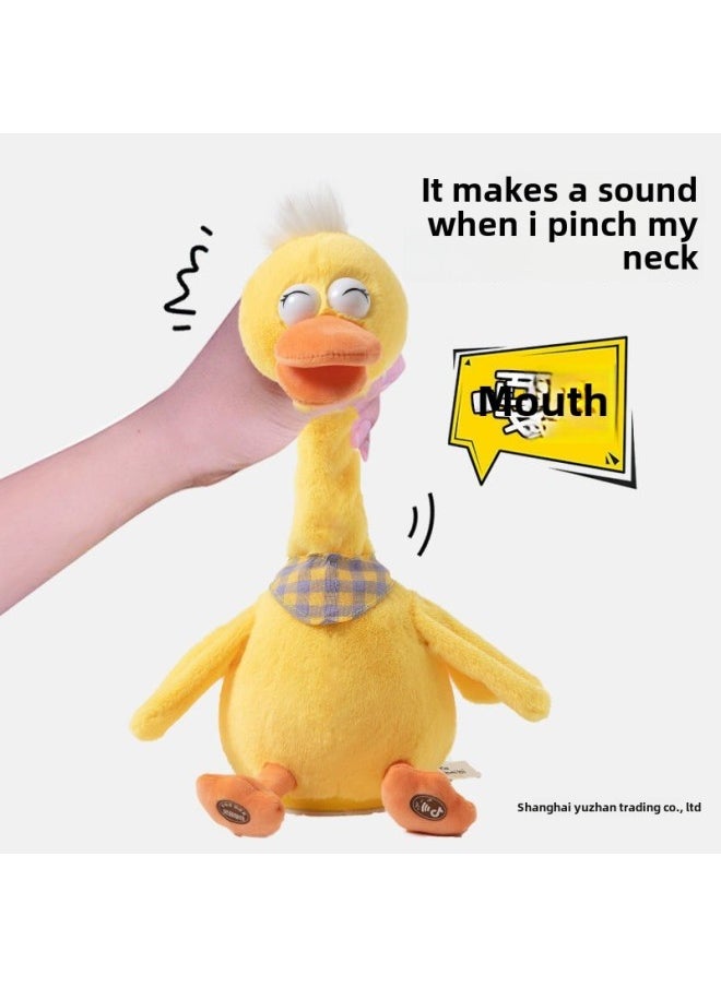 null - Re-reading Duck 0-1 Years Old 3 Babies Learn To Talk, Sing And Dance To Calm Babies, Artifact Doll Plush Toy-Color:[upgraded Charging Model] Cowboy Little Yellow Duck (comes With Charging Cable + Magic Dance + Learning To Speak + 120 Songs + Recording + Lighting) - Image 1