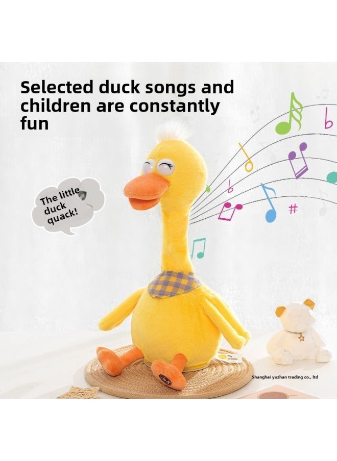 null - Re-reading Duck 0-1 Years Old 3 Babies Learn To Talk, Sing And Dance To Calm Babies, Artifact Doll Plush Toy-Color:[upgraded Charging Model] Cowboy Little Yellow Duck (comes With Charging Cable + Magic Dance + Learning To Speak + 120 Songs + Recording + Lighting) - Image 1