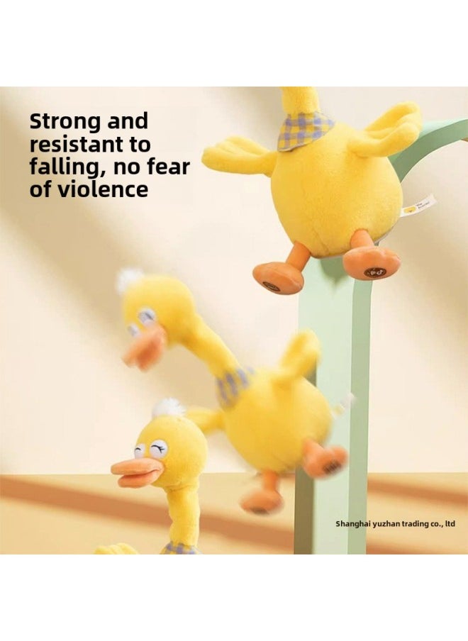 null - Re-reading Duck 0-1 Years Old 3 Babies Learn To Talk, Sing And Dance To Calm Babies, Artifact Doll Plush Toy-Color:[upgraded Charging Model] Cowboy Little Yellow Duck (comes With Charging Cable + Magic Dance + Learning To Speak + 120 Songs + Recording + Lighting) - Image 1