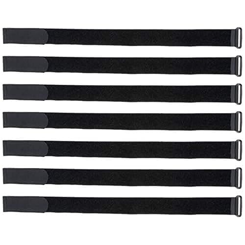 VELCRO Brand حزمة بالجملة من VELCRO 25 قطعة 18" × 1" أحزمة ربط مع مشبك، حل تثبيت أو إدارة كابلات قوي، VELSTRAP أسود، 91837 - Image 1