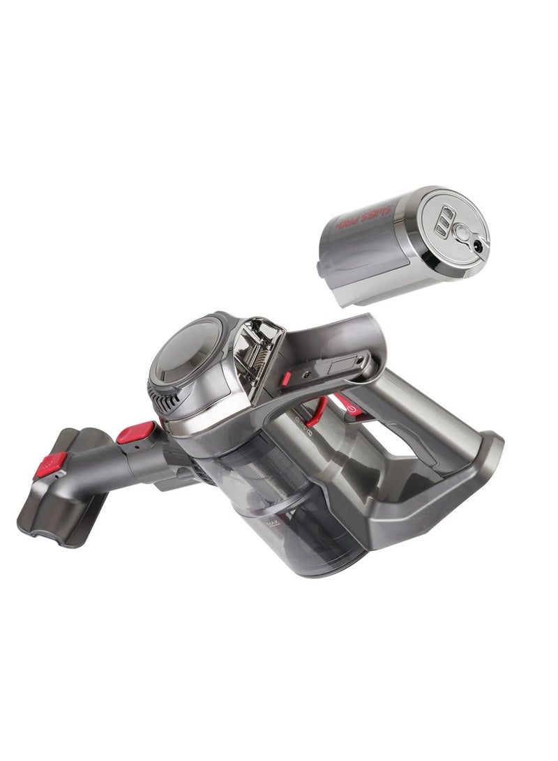 سويس برو+ مكنسة كهربائية لاسلكية – قدرة 150 واط – محمولة لاسلكية مع نظام ترشيح بـ4 طبقات – سعة غبار 0.6 لتر – لون وردي - Image 3