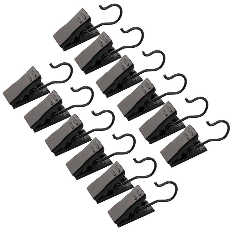 JANYUN JANYUN 120 Pack Clip Hook Set Stainless Curtain Clips for Curtain Photos Home Decoration Art Craft Dispaly Hang Clip Black