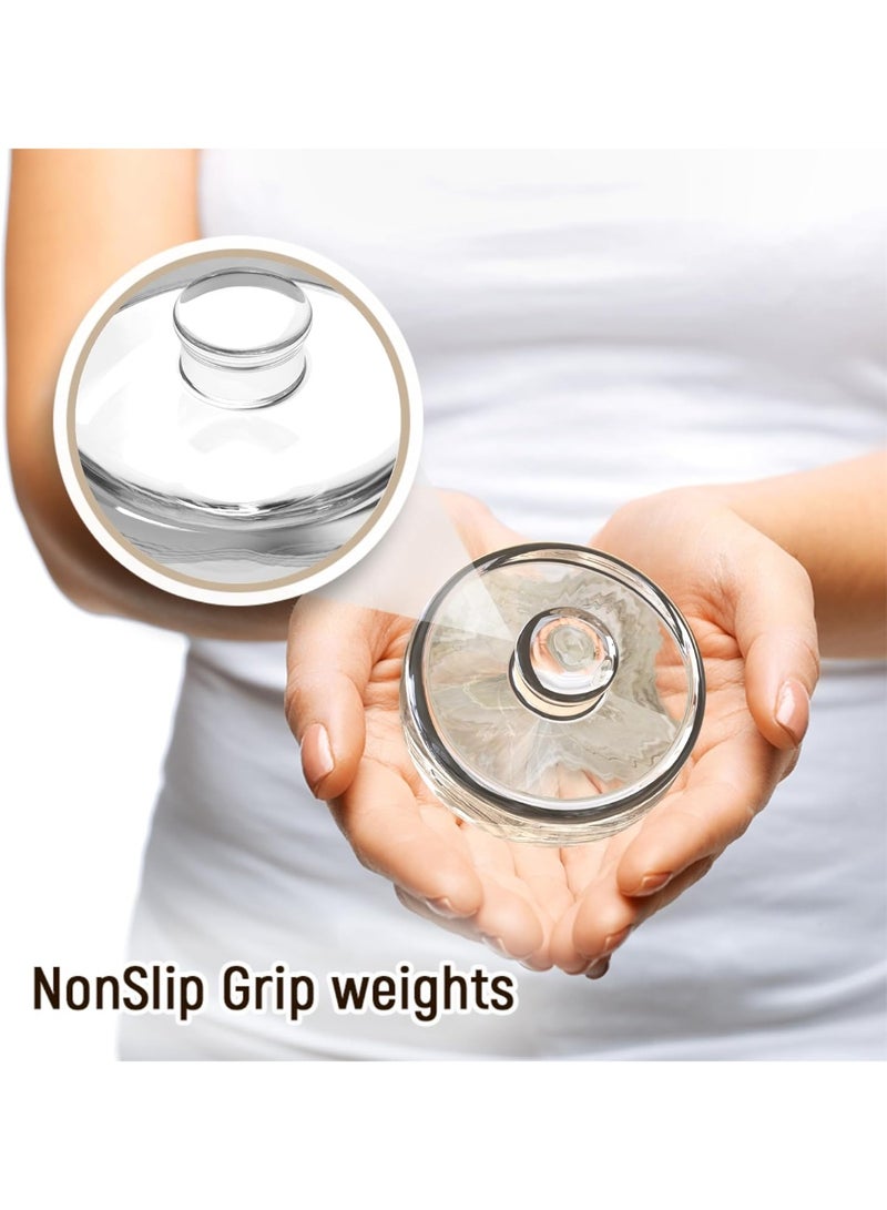 Year of Plenty أوزان التخمر من عام الوفرة - مقبض غير قابل للانزلاق - لتخمر مخلل الملفوف، المخللات، الكيمتشي في برطمانات ميسون ذات الفم العريض - خالية من الرصاص/الكادميوم - (مجموعة من 4) - Image 5