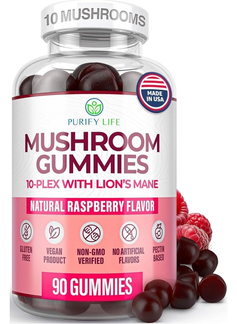 Purify Life World's First 10-Plex, Mushroom Lions Mane, 90 Gummies Packaging May Vary - Image 3