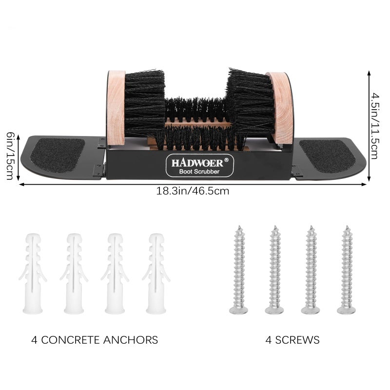 Hadwoer Boot Brush Scraper Outdoor â€“ Heavy Duty Boot Scrubber & Shoe Cleaner Brush with Sturdy Bristles â€“ Resistant Boot Cleaner for Mud, Dirt & Snow â€“ Durable Outdoor Boot Scrapers with Brushes - Image 2