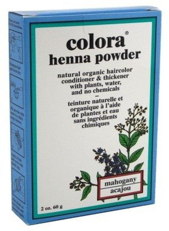 Colora Henna Powder Hair Color Mahogany 2 Ounce (59ml) (2 Pack)
