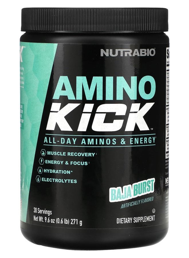 NutraBio Amino Kick Baja Burst 0.6 lb (271 g) 
