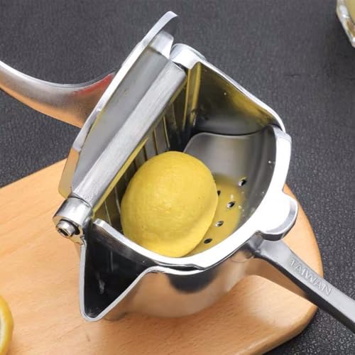 Divinext Metal Lemon-Lime Squeezer-Manual Hand Press Juicer.,27.6 x 15.5 x 12.9 cm,Silver - Image 3