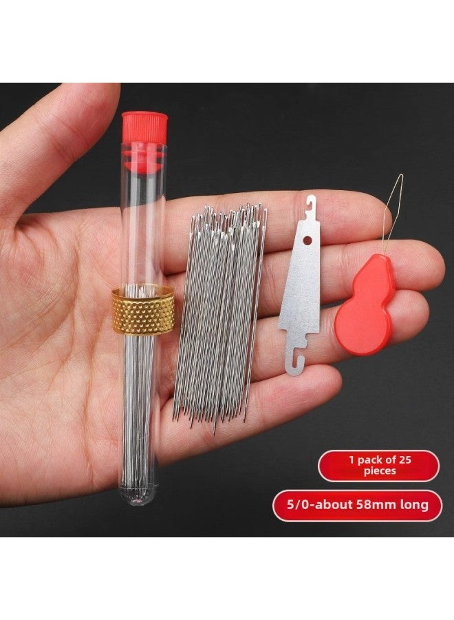 Household Eye Needle Sewing Needle Special Long Needle Thick Needle Big Nose Needle Large Hole Steel Needle For Old People Hand Sewing Needle-Color:5.8cm Long Free Gifts  - Image 1