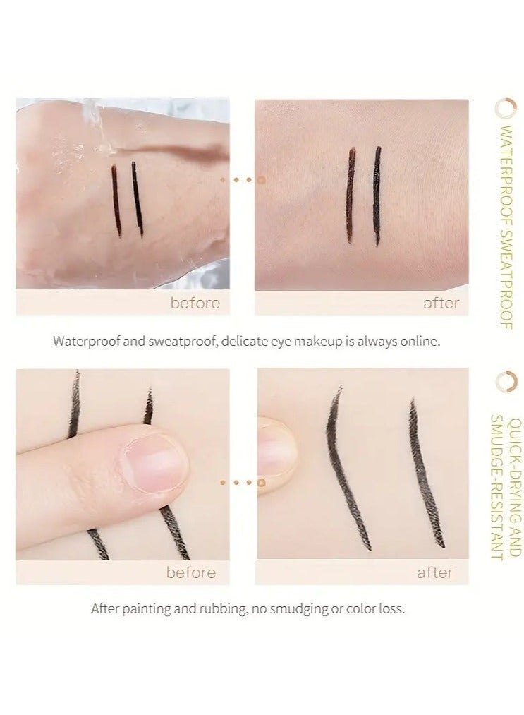 SUAKE Vibrant Animal-Themed Liquid Eyeliner - Quick-Drying, Waterproof, Sweat-Resistant, Smudge-Proof, Long-Lasting, Fine Tip, Beginner-Friendly Makeup - Perfect Festive Gift Idea for Friends and Family COLD TEA BROWN - Image 3