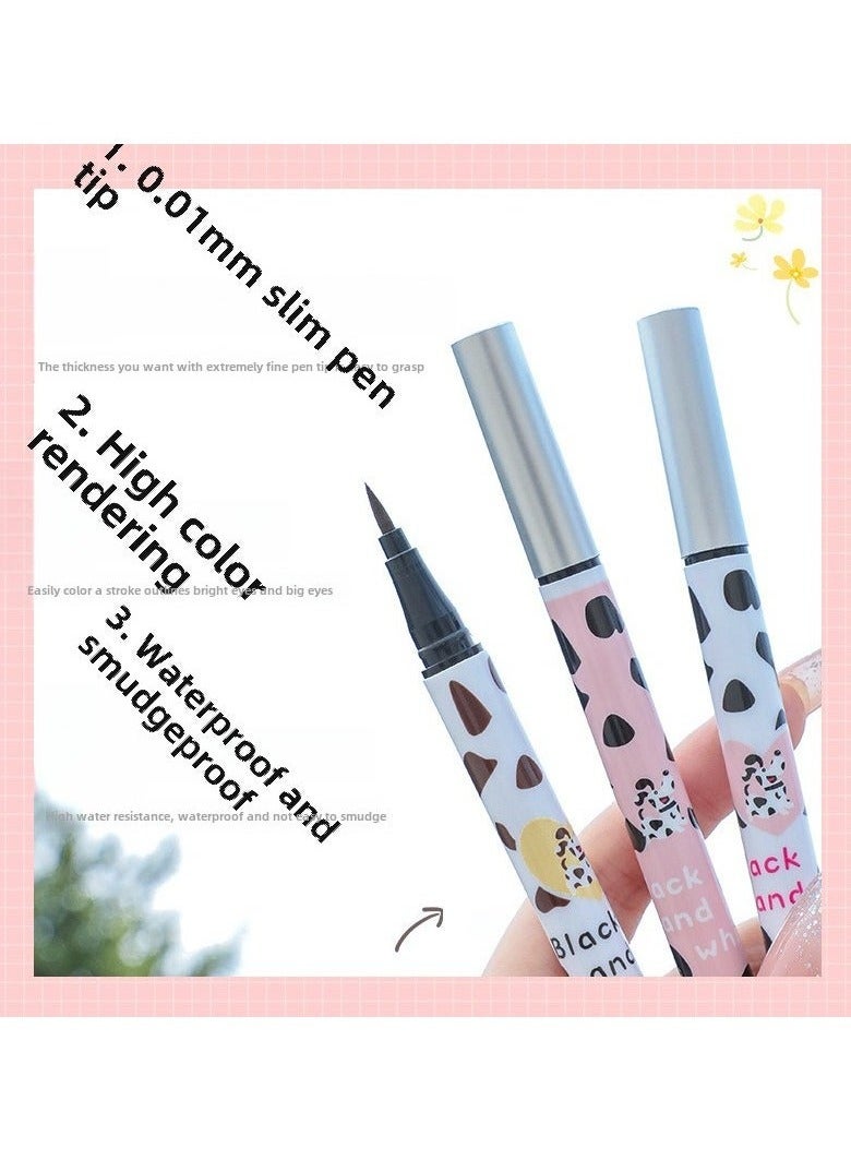 SUAKE Vibrant Animal-Themed Liquid Eyeliner - Quick-Drying, Waterproof, Sweat-Resistant, Smudge-Proof, Long-Lasting, Fine Tip, Beginner-Friendly Makeup - Perfect Festive Gift Idea for Friends and Family COLD TEA BROWN - Image 5