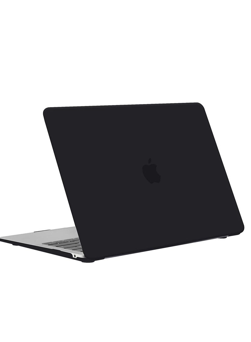 غطاء جراب MacBook Air 13 بوصة A2337 M1 A2179 / A1932 / 2021/2020/2019/2018 غطاء صلب قابل للإزالة لهاتف MacBook Air 13 شاشة Retina مع Touch ID أسود - Image 2
