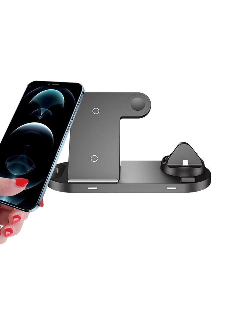 عام 3 in 1 Wireless Charger Station Magnetic Charging Dock (Black) - Image 1