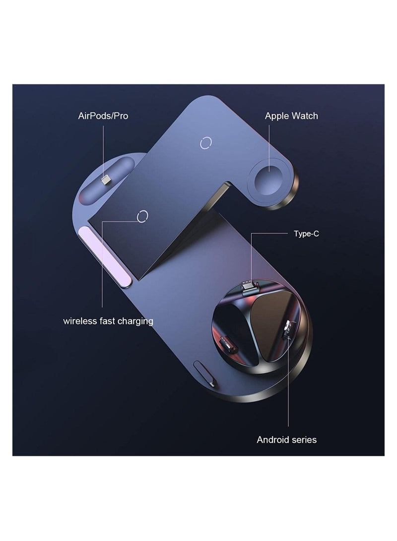عام 3 in 1 Wireless Charger Station Magnetic Charging Dock (Black) - Image 4
