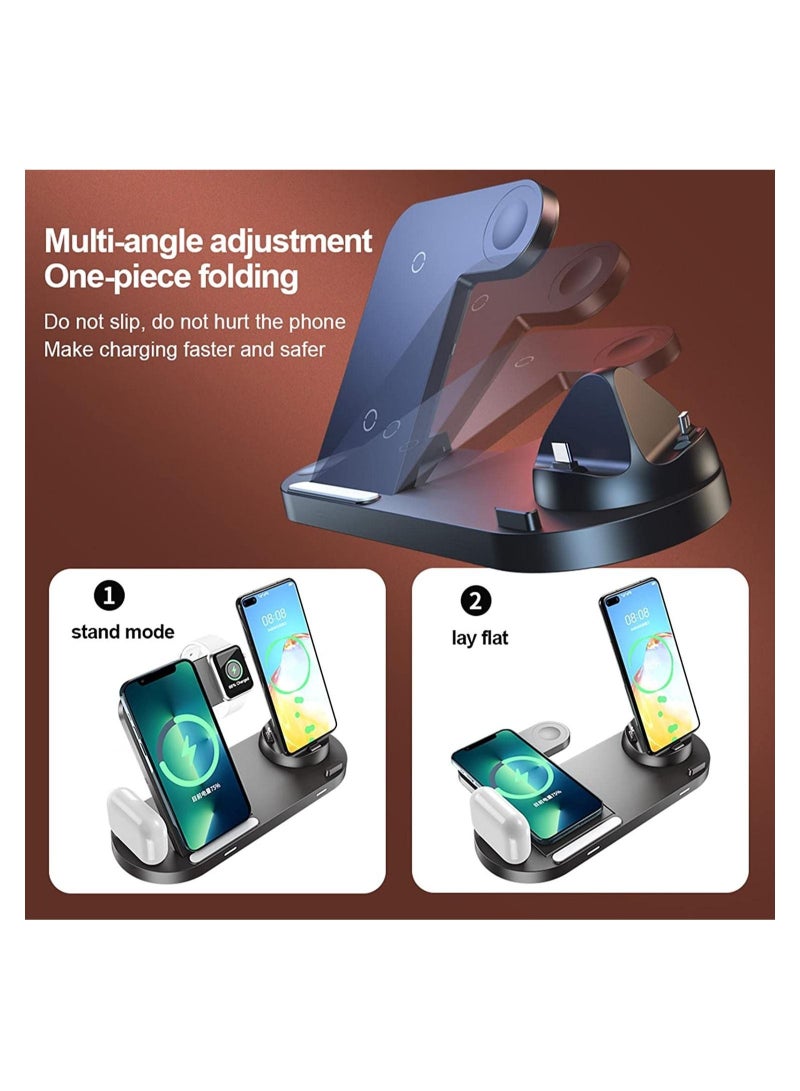 عام 3 in 1 Wireless Charger Station Magnetic Charging Dock (Black) - Image 2