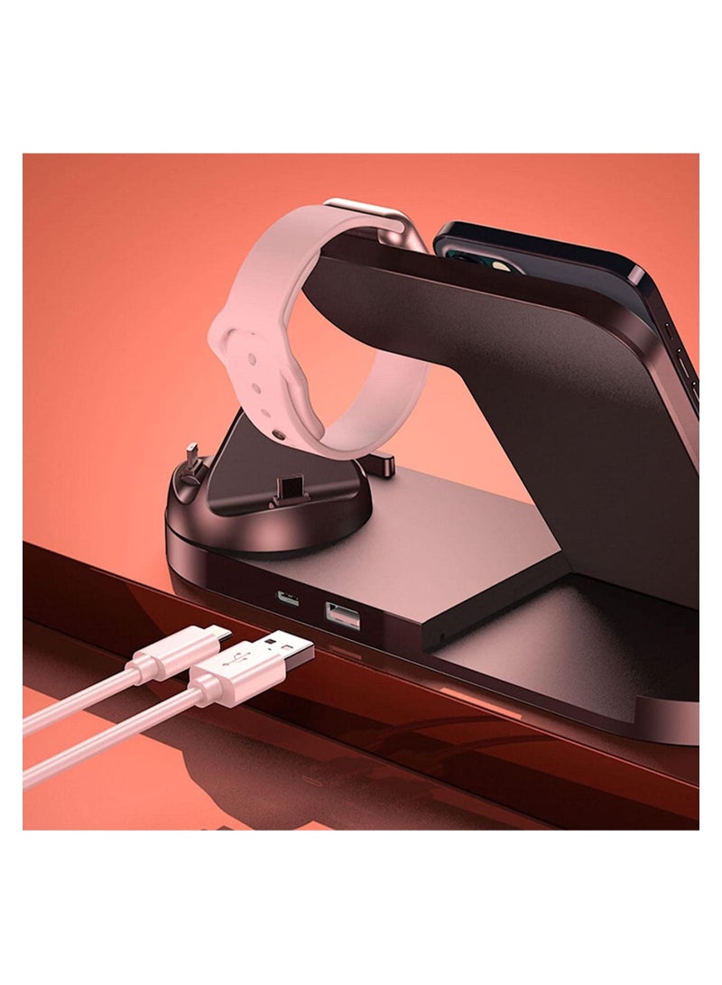 عام 3 in 1 Wireless Charger Station Magnetic Charging Dock (Black) - Image 5