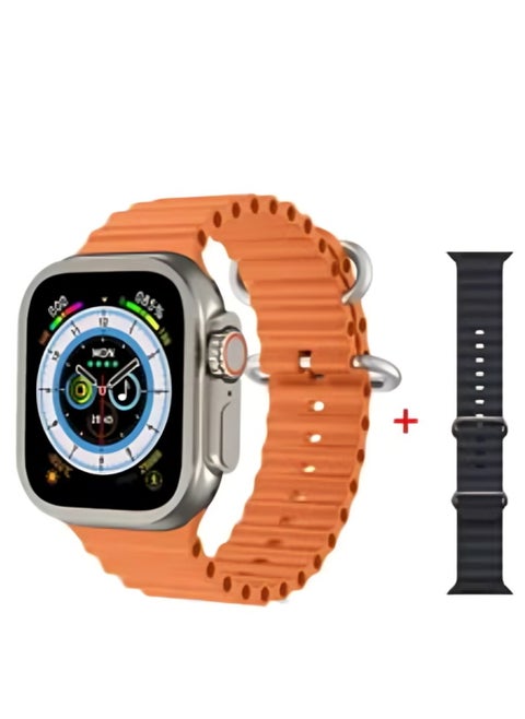 Smart Watch HW9 Ultra Max Series 9 AMOLED display With Health Fitness Tracker Sport Watch Supports NFC +addition Replacement Band 49MM-Multicolour