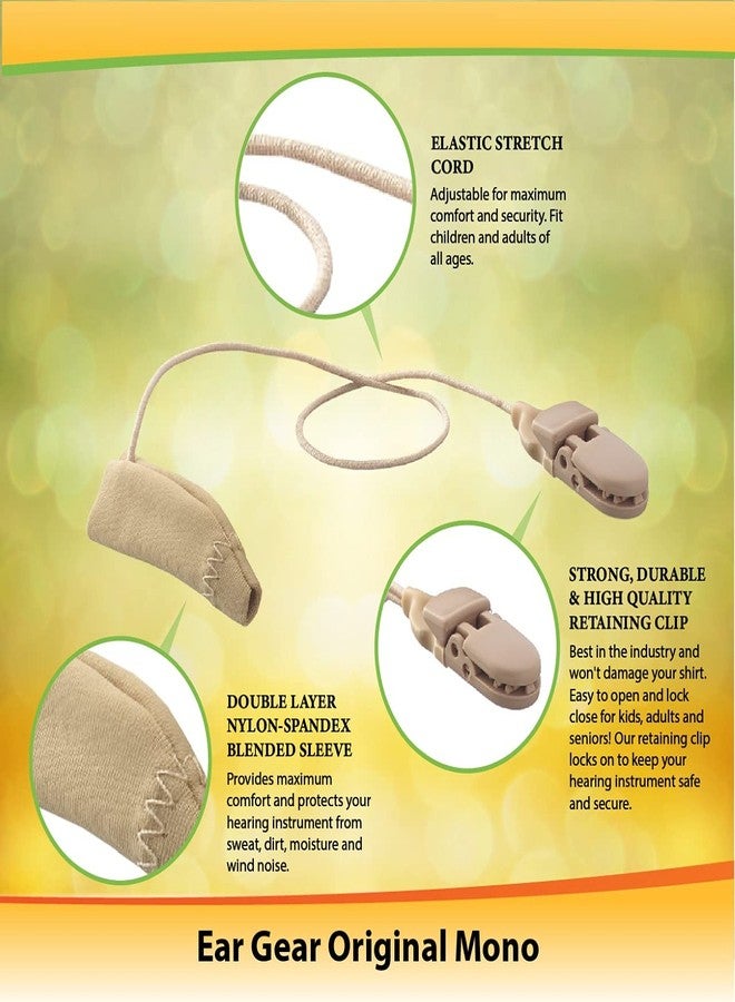 Ear Gear Original Mono - Protect Hearing Aids or Hearing Amplifiers from Dirt, Sweat, Moisture, Loss, Wind - Fits Hearing Instruments 1.25” to 2” - Image 2