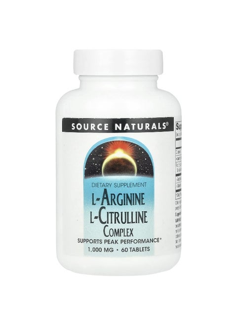Source Naturals, L-Arginine L-Citrulline Complex, 60 Tablets