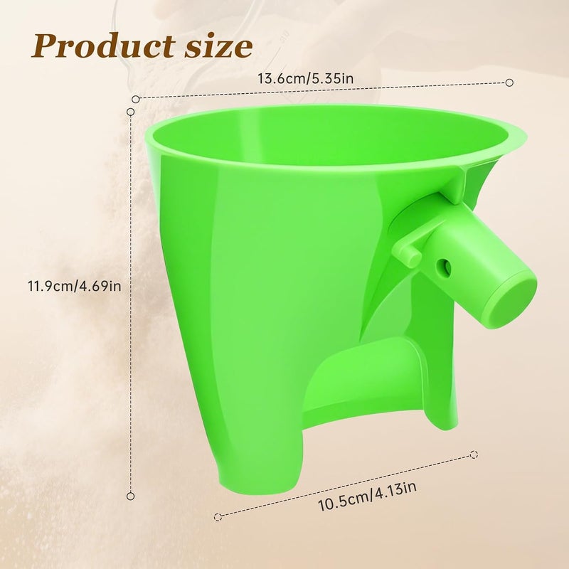 KEEUH Green Mess-Free Funnel for Kitchen Aid Mixer, Kitchen Aid Attachment for 5 Qt Tilt-Head Models(KSM150), Flour Funnel for Easy Pour and Without Splashing, Easy Clean - Image 5