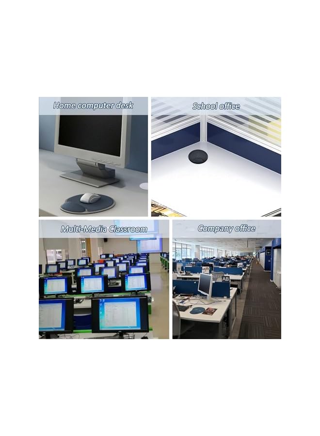 promass Desk Circular Cable Cable Ring, Desk Port Hole Cover, Computer Desk Cord Organizer for Home Office 60mm 2.4-inch (Black, 4-Pack) - Image 2