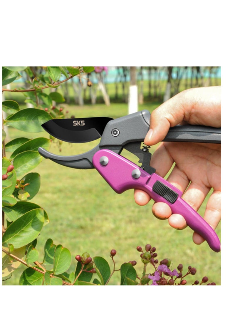 Generic - Pruning Shears for Gardening, 2 Pack Garden Shears, Premium Plant Shears, Garden Plant Clippers, Handheld Pruner for Florist Floral, Thorn Rose, Branch, Hedge, Purple - Image 1