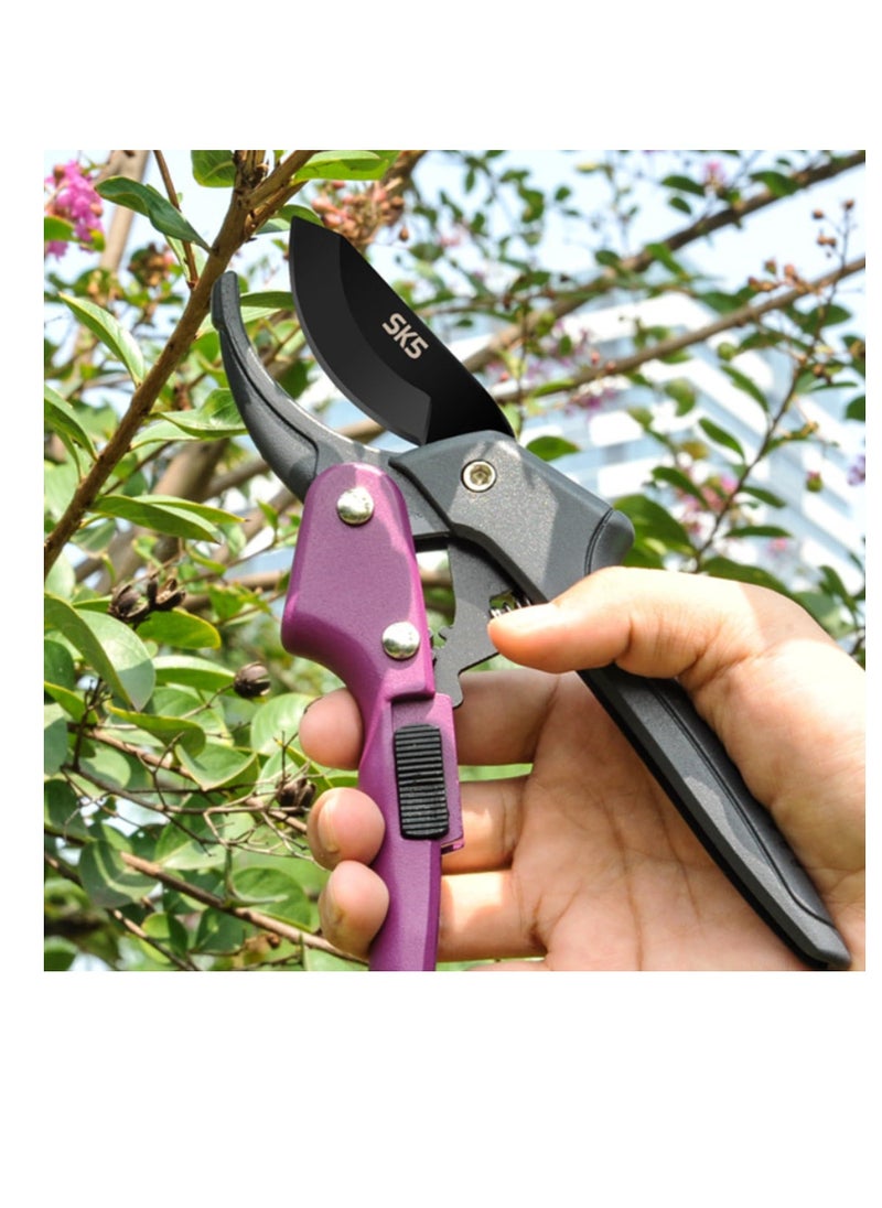 Generic - Pruning Shears for Gardening, 2 Pack Garden Shears, Premium Plant Shears, Garden Plant Clippers, Handheld Pruner for Florist Floral, Thorn Rose, Branch, Hedge, Purple - Image 1