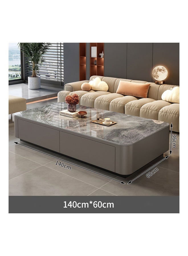 NKX Coffee Table for Living Room Small Household Tea Table Modern light luxury Combination Simple 140*60cm  Grey Stone Board - Image 2