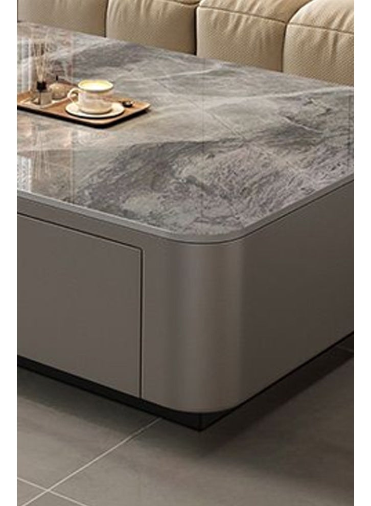 NKX Coffee Table for Living Room Small Household Tea Table Modern light luxury Combination Simple 140*60cm  Grey Stone Board - Image 3