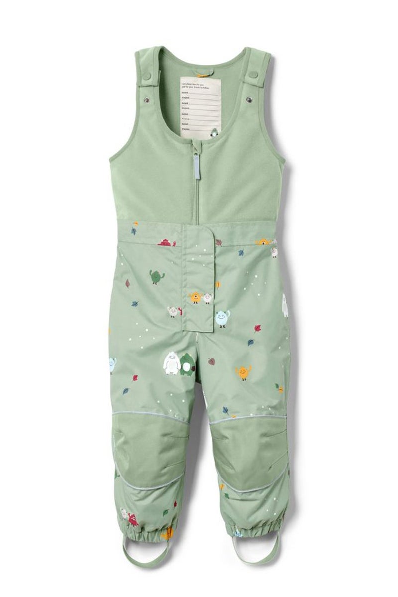Tchibo Toddlers Boy All Over Print Thermal Rain Pants, Olive  - Image 2