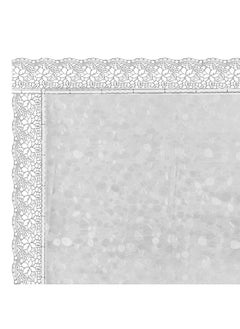 Kuber Industries Kuber Industries Dining Table Cover | PVC Silver Lace Stone Print Table Cover | Dining Table Cover for Home D cor | Tablecloth for Dining Area | 60X90 | DTC | Transparent  - Image 3