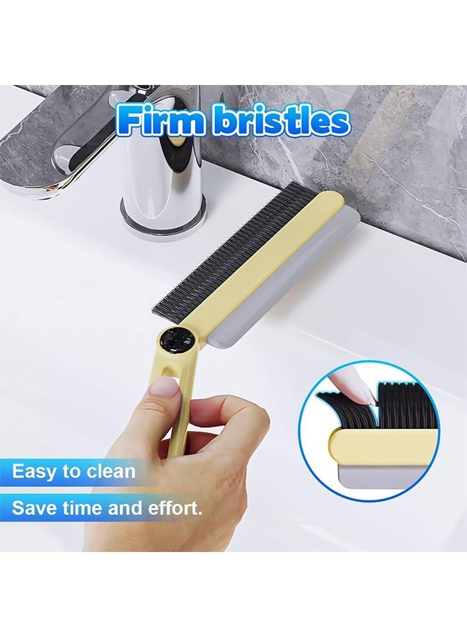 Hard Bristle Crevice Cleaning Brush, 2PCS Multi-Function Integrated Scraping and Brushing Gap Cleaning Tool for Bathroom Dead Corner Cleaning, Sink, Window, Floor Gaps, Kitchen - Image 4